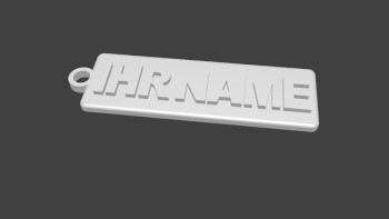 key chain rectangle (printed colour: white)